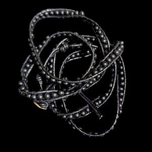 Black Beaded Wrap Bracelet